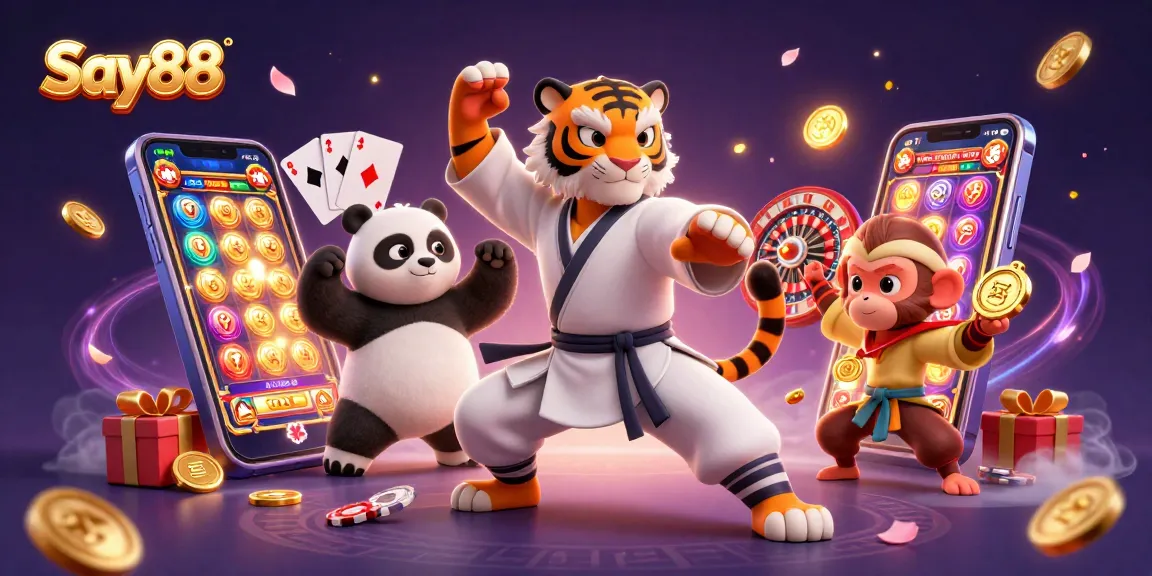 Experience the thrill of gambling with Say88, featuring iconic characters amidst dynamic games and exciting rewards.