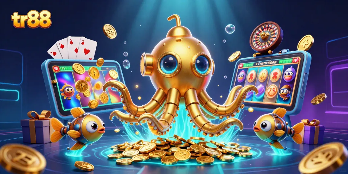 Win big with tr88's vibrant underwater casino adventure filled with golden coins and dynamic gaming elements.