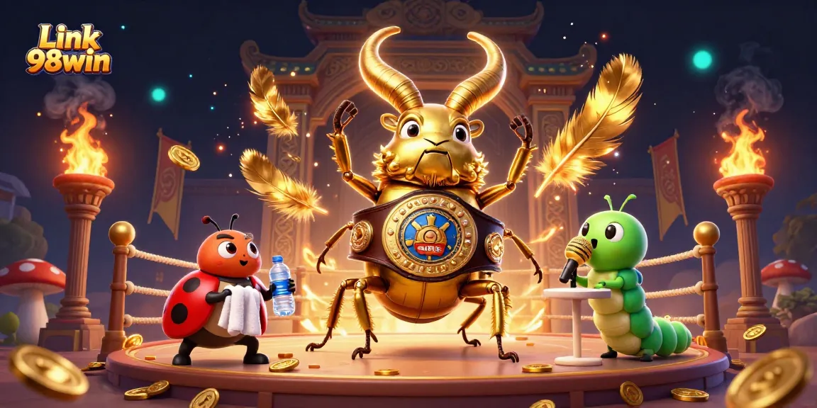 Experience thrilling action at Link 98win with a vibrant 3D casino showdown featuring dynamic characters.
