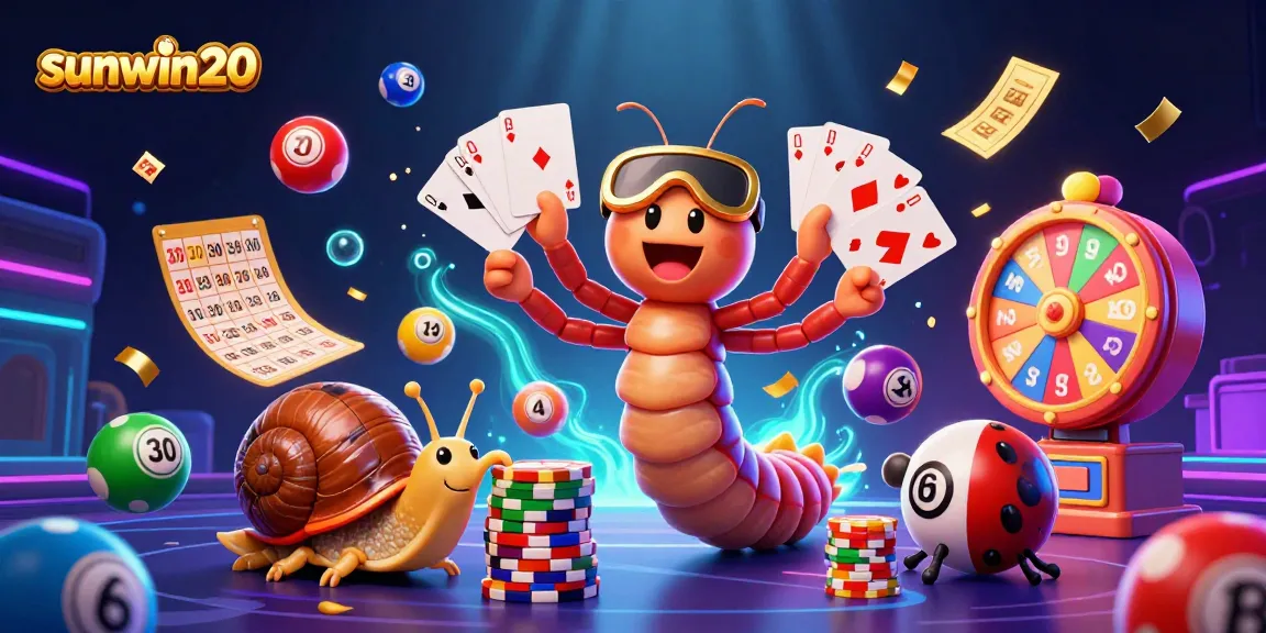 Join the action at sunwin20 with vibrant playing cards and excited characters in a lively gambling-themed digital illustration.