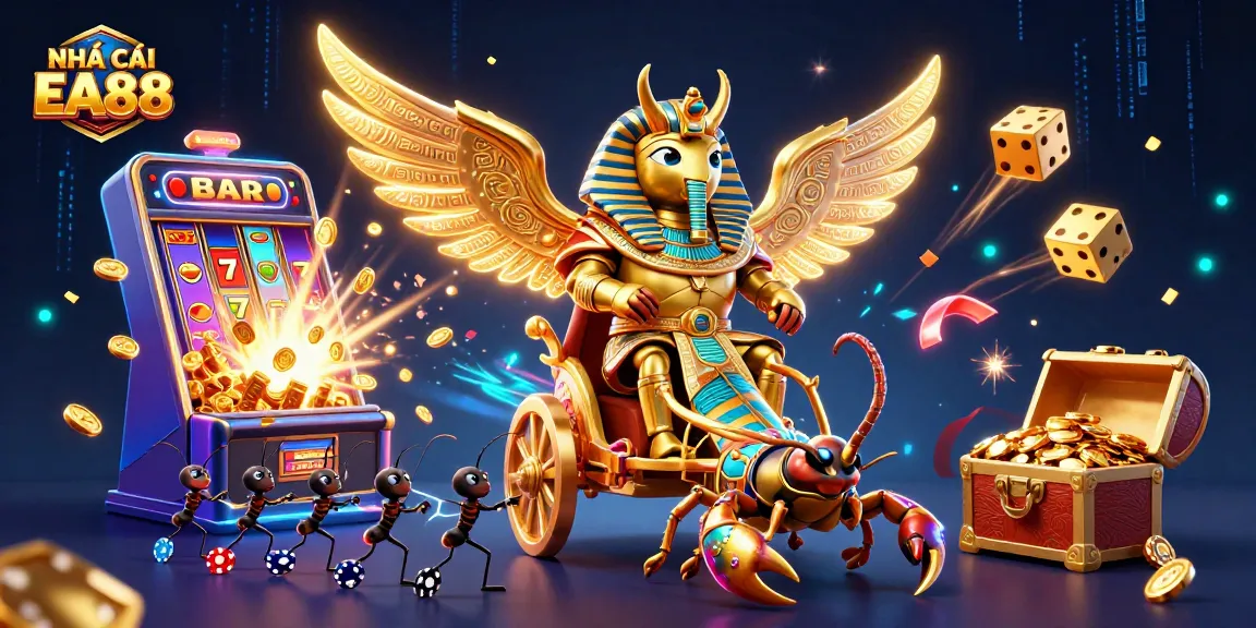 Experience the thrill of NHÀ CÁI EA88 with dazzling jackpots and vibrant casino game elements.