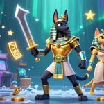 Experience exciting gameplay at sunwin20 with colorful arcade machines and ancient Egyptian warriors.